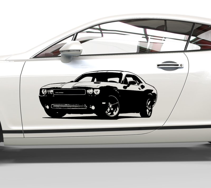 13100 Dodge Challenger - Fast and Furious 6 Aufkleber